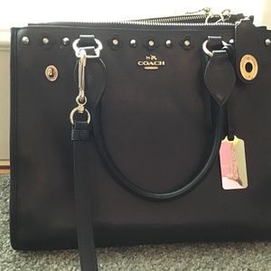 Navy blue coach purse